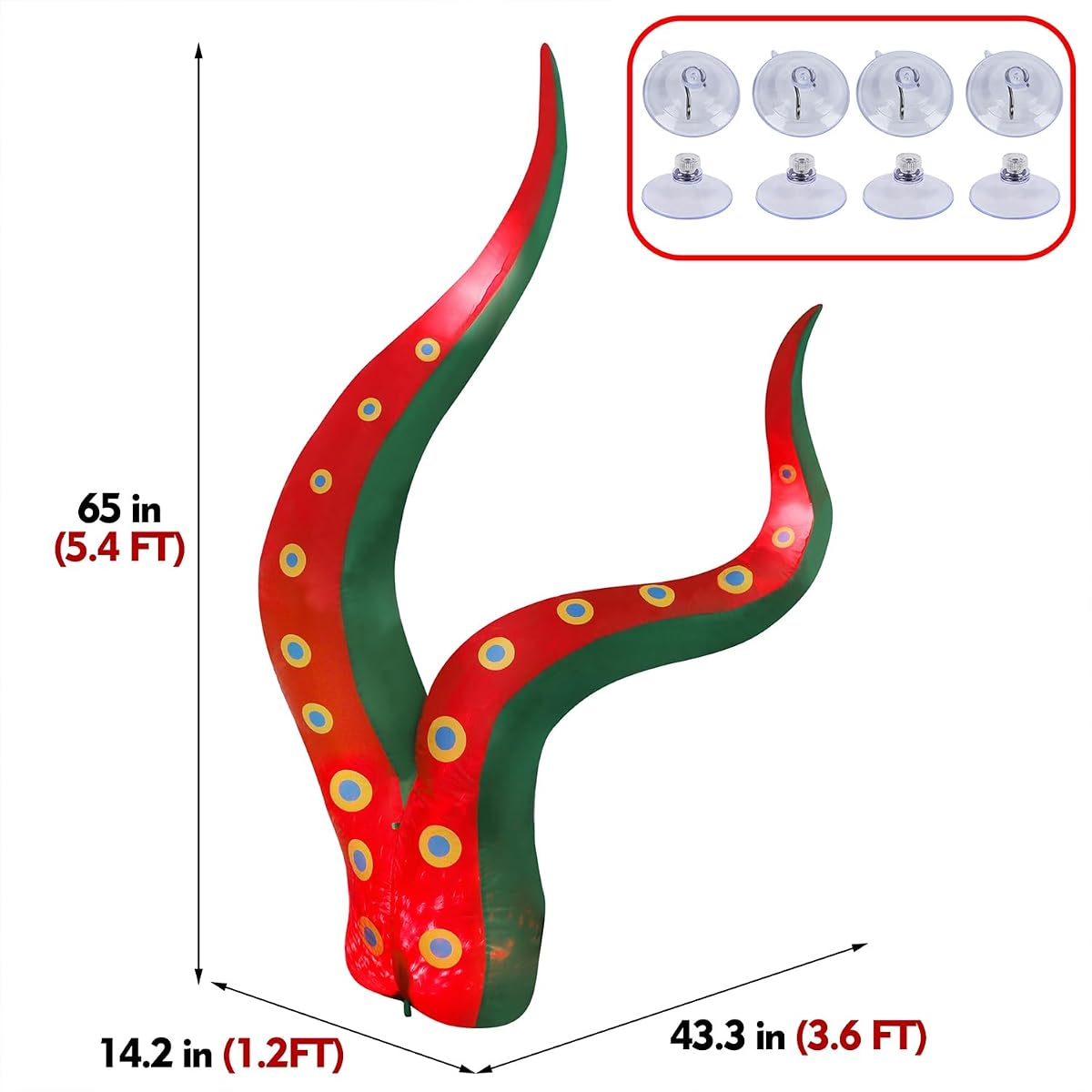 Juegoal Halloween Inflatables Octopus Tentacle, Outdoor Halloween Decor - imagem de detalhe 2