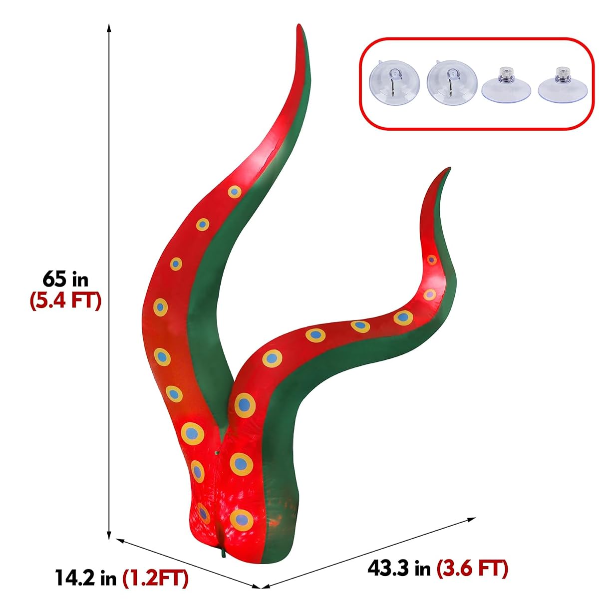 Juegoal Halloween Inflatables Octopus Tentacle, Outdoor Halloween Decor ? - 细节图 3
