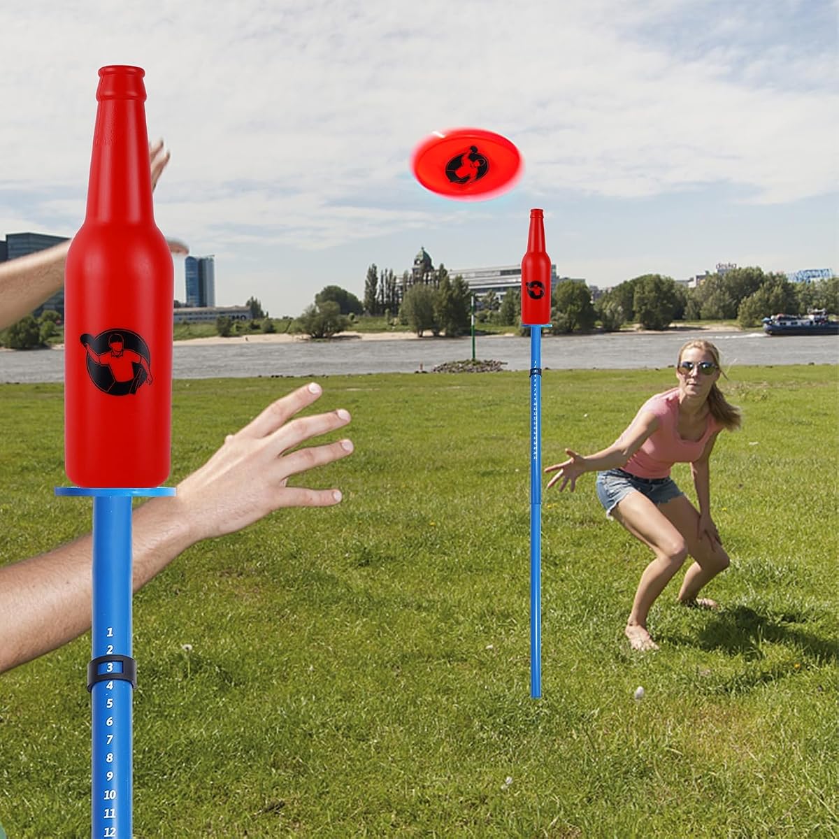 Juegoal Outdoor Flying Disc Game Set, Yard Games Set, Outside Fun Disc Toss Game for Beach Lawn Backyard Park Camping - 细节图 1