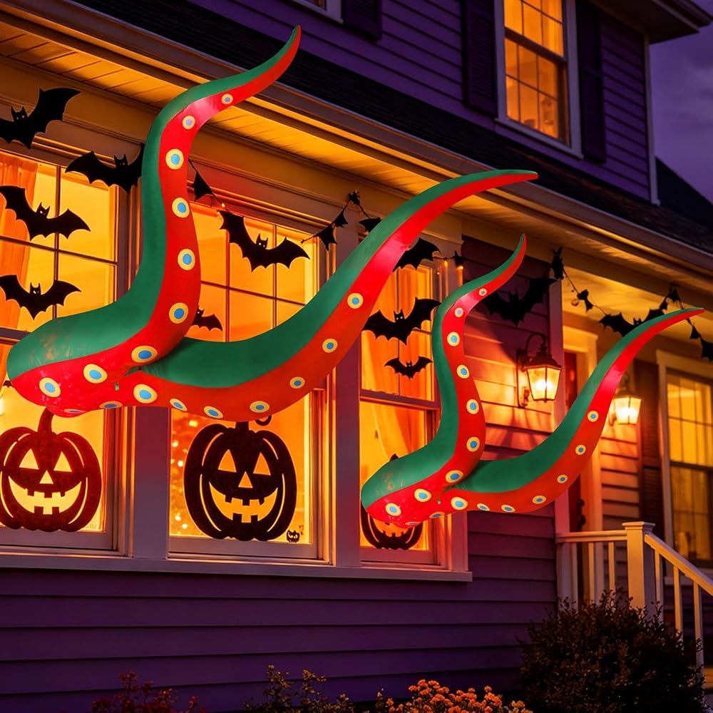 Juegoal Halloween Inflatables Octopus Tentacle, Outdoor Halloween Decor