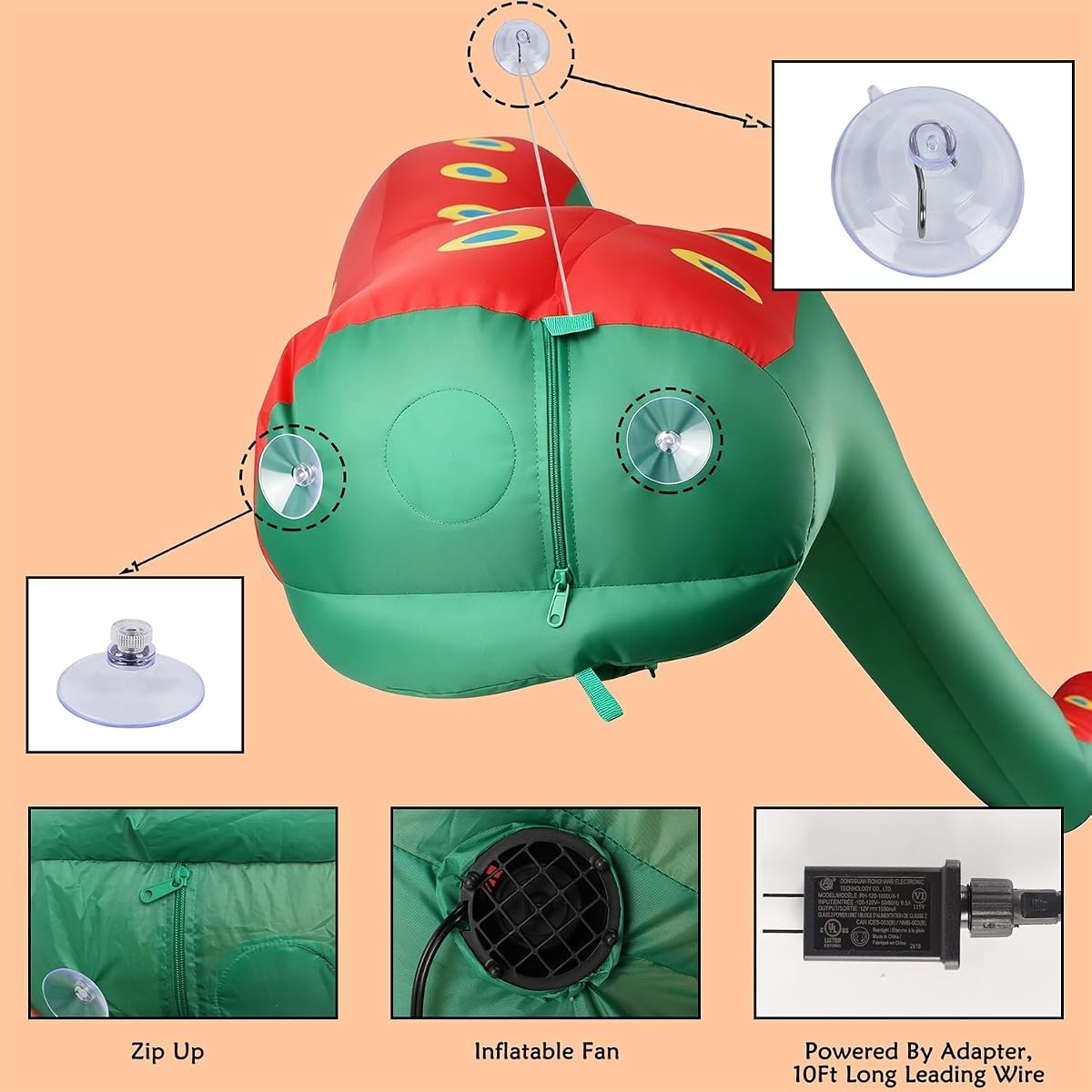 Juegoal Halloween Inflatables Octopus Tentacle, Outdoor Halloween Decor - imagem de detalhe 3