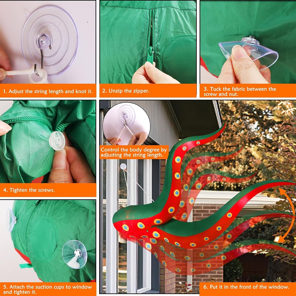 Juegoal Halloween Inflatables Octopus Tentacle, Outdoor Halloween Decor - imagem de detalhe 4