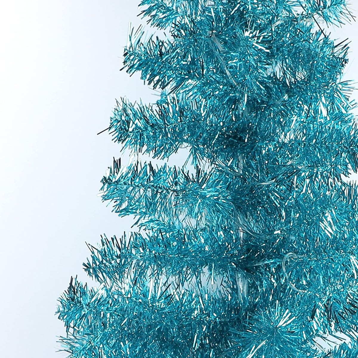 Juegoal 4 FT Lighted Artificial Christmas Tree, Pre-lit Green Tinsel Pine Spruce Tree, Light up with 70 White LED Lights Battery Powered, 8 Modes & Timer for Xmas Holiday Winter Home Party Decor - detail image 6